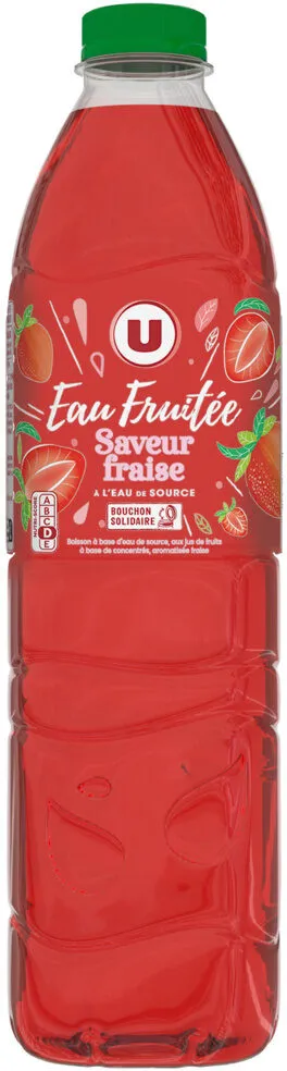 Boisson à base d'eau de source arômatisé au jus de Fraise 1,5L