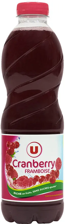 Boisson cranberry framboise sans sucres ajoutés
