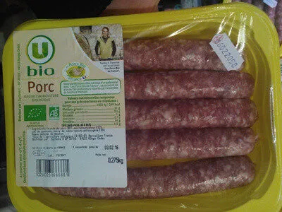 Chipolata bio, France, 5 pièces, barquette, 275g