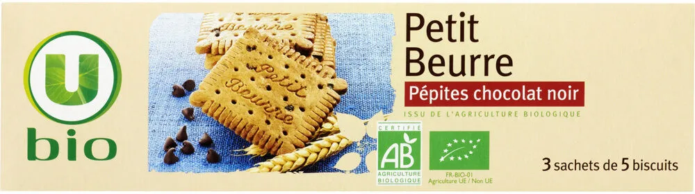 Petit beurre pépites de chocolat bio paquet de 150g