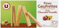 Fines gaufrettes goût chocolat et noisette