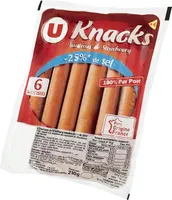 Saucisses de Strasbourg taux sel réduit