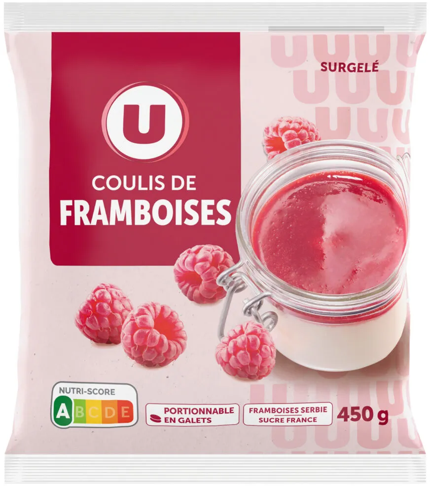 Coulis de framboise 8 à 10 parts, 450g