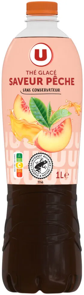 Boisson au thé glacé Saveur pêche - Bouteille 1l