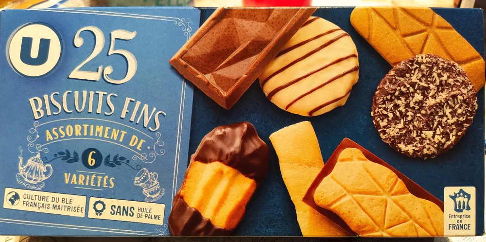 Assortiment de biscuits 6 variétés 25 biscuits, 200g
