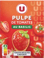Pulpe de Tomates spécial mijotés au basilic paquet de 390g