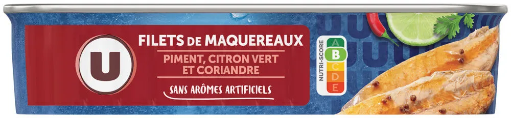 Filets de maquereaux au piment, citron vert et coriandre 169g