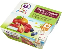 Pots pour bébé dessert pomme fruits rouges
