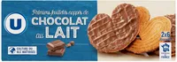Palmier nappé au chocolat au lait paquet de 110g