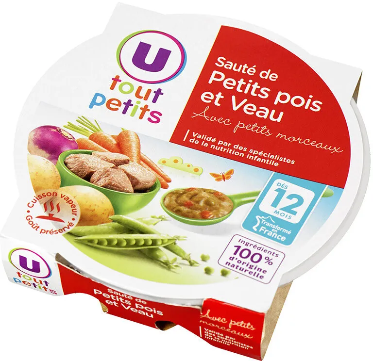 Assiette petits pois et veau