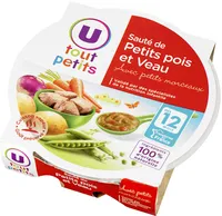 Assiette petits pois et veau
