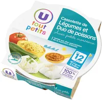 Assiette cassolette de légumes et poissons