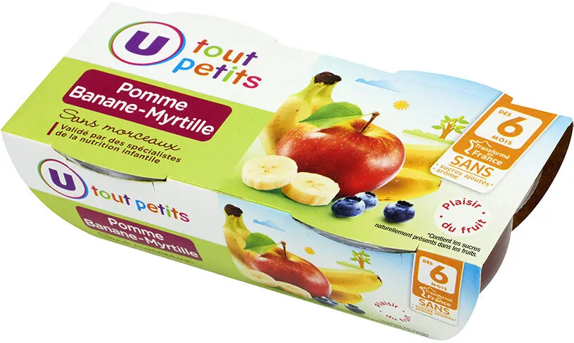 Bols pour bébé à la pomme, banane et myrtille