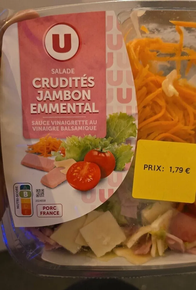 Salade Bol jambon crudité, 250g