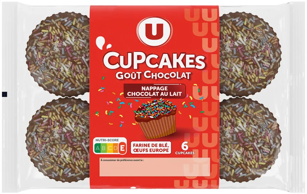 Cupcakes chocolat nappé chocolat paquet de 240g