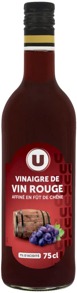 Vinaigre de vin rouge affiné en fût de chêne 7° bouteille en verrede75cl