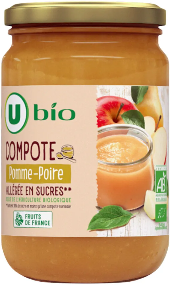 Compote de Pomme-Poire Allégée en sucre