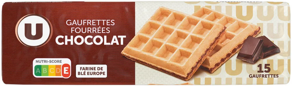 Gaufrettes fourrées chocolat paquet de 110g