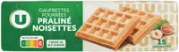 Gaufrettes fourrées noisettes et praliné paquet de 110g