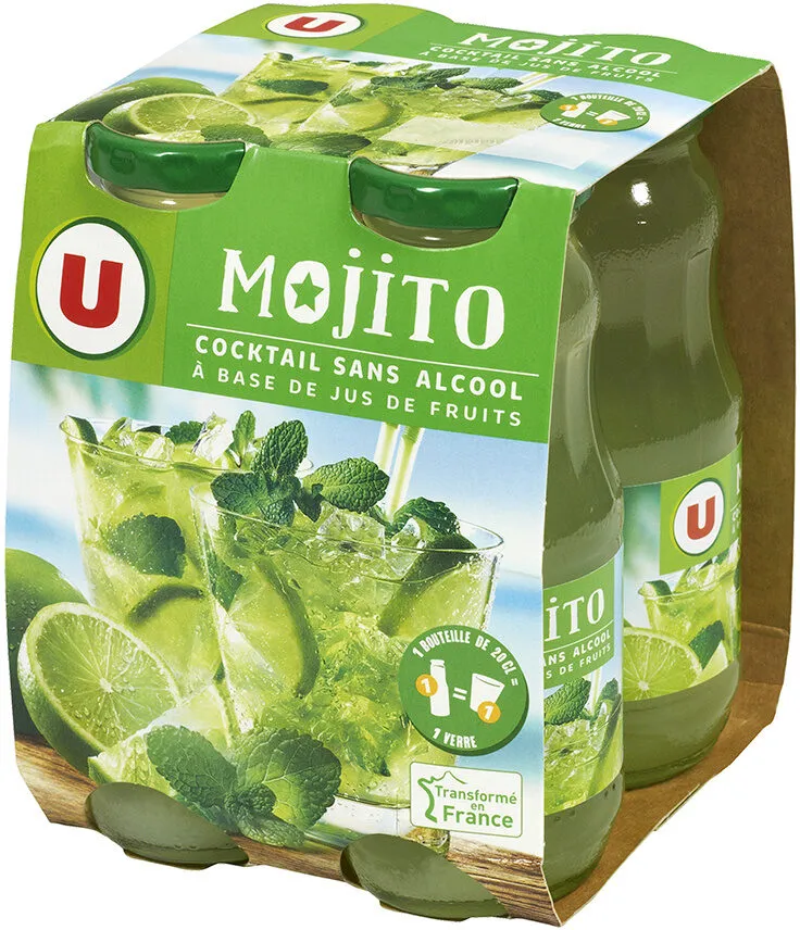 Cocktail sans alcool à base de jus de fruits Mojito