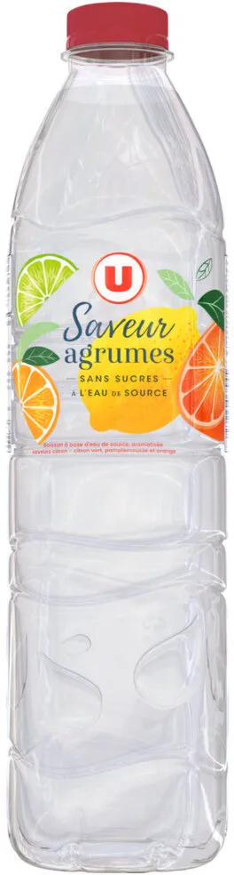 Boisson à base d'eau de source aromatisée agrumes