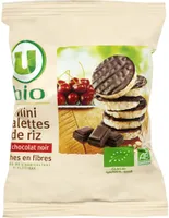 Mini galette de riz nappée de chocolat noir