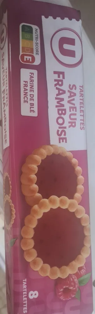 Tartelettes rondes saveur framboise, x8, 150g