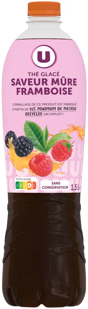 Boisson au thé Saveur Mûre Framboise - Bouteille 1,5l