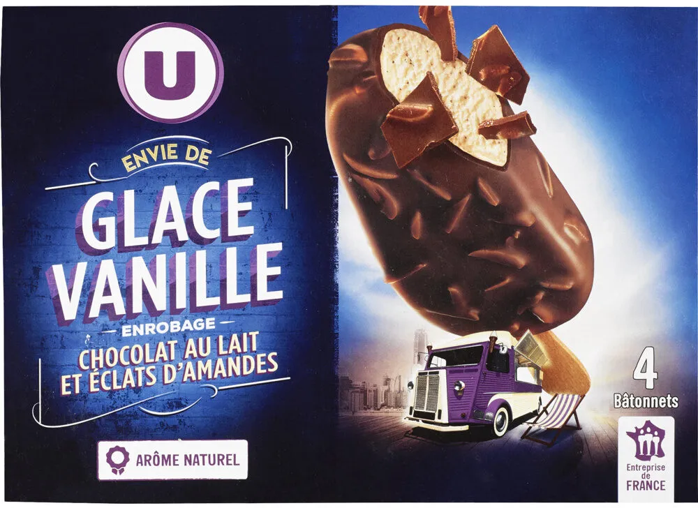Bâtonnets glacés envie vanille amande - X4 263g