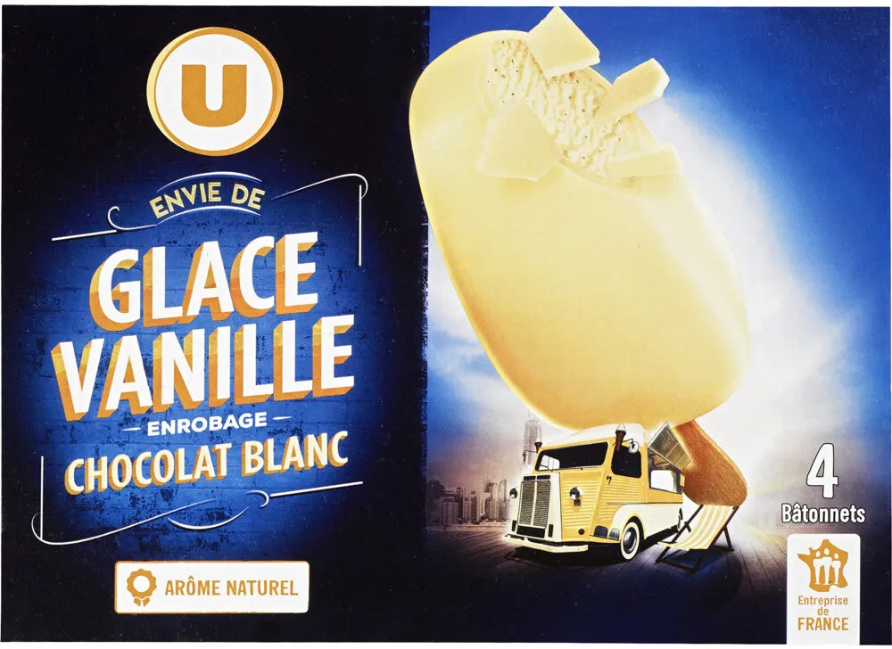 Bâtonnets glacés envie chocolat blanc - X4 258g