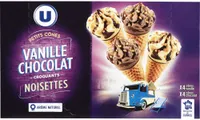 Mini cônes glacés vanille-chocolat x8