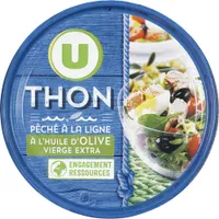 Thon entier à l'huile d'olive pêche ligne boîte 1/5, 160g