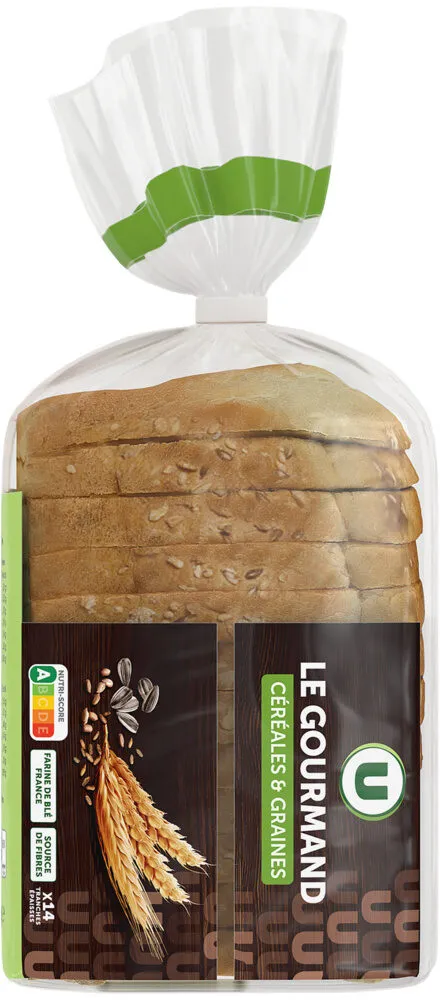 Pain de mie gourmand céréales tranches épaisses 500g