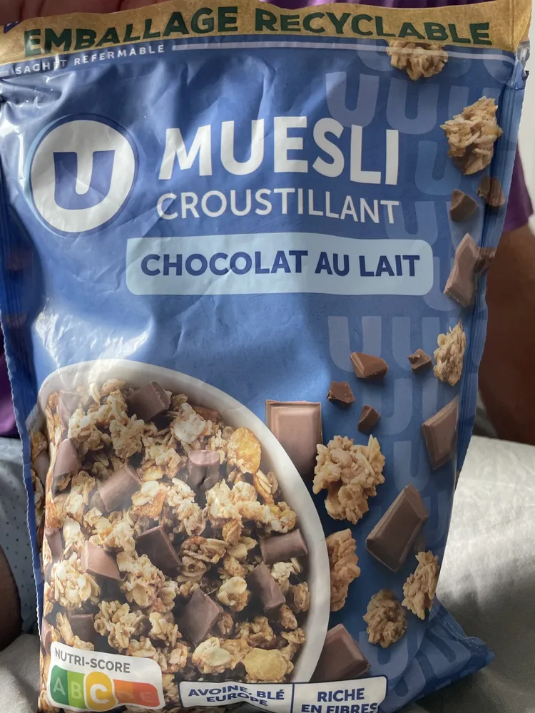 Céréales Muesli croustillant au chocolat au lait 500g
