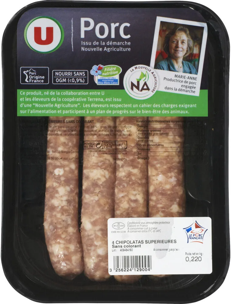 Chipolatas sans colorant