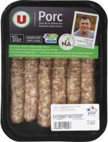 Chipolata sans colorant aux herbes, France, 6 pièces, barquette, 330g