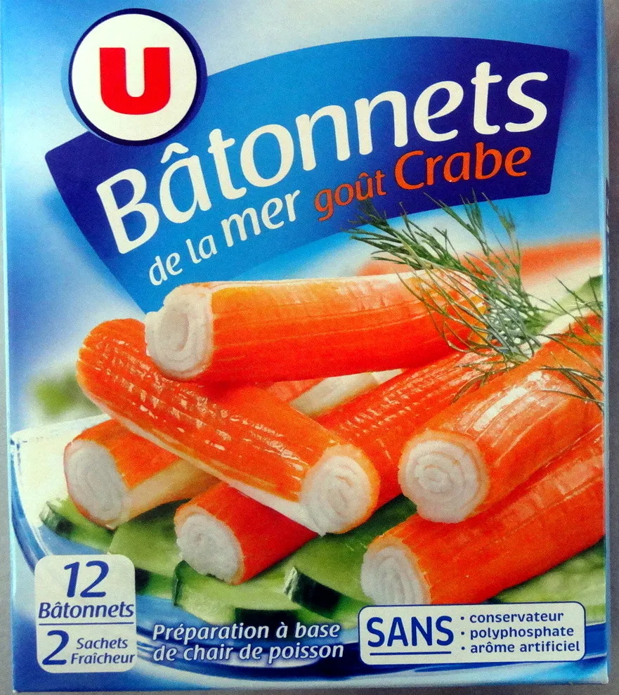 Bâtonnets de la mer goût Crabe (12 bâtonnets)