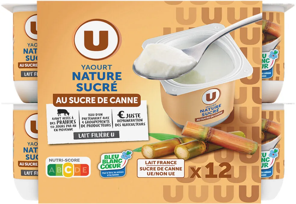 Yaourts nature sucrés 12x125g