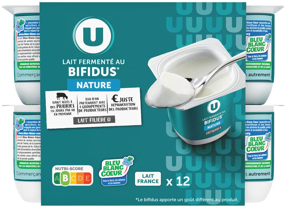 Lait fermenté au bifidus nature 12x125g