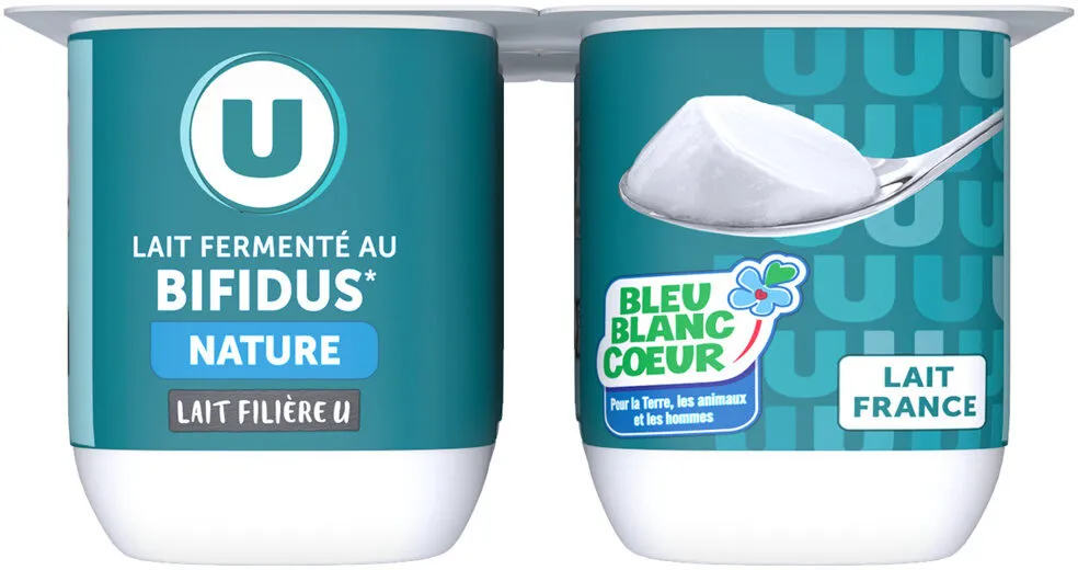 Lait fermenté au lait entier au bifidus nature 4x125g