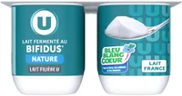 Lait fermenté au lait entier au bifidus nature 4x125g
