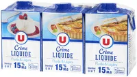 Crème légère liquide UHT 15%MG