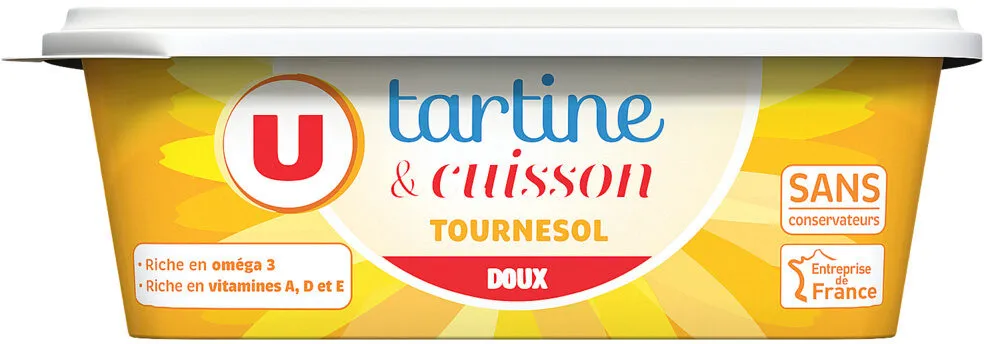 Margarine allégée de cuisson au tournesol 60% de matière grasse 250g