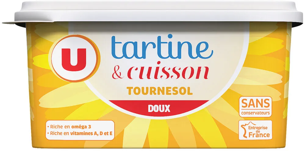Margarine allégée de cuisson au tournesol 60%MG, 500g
