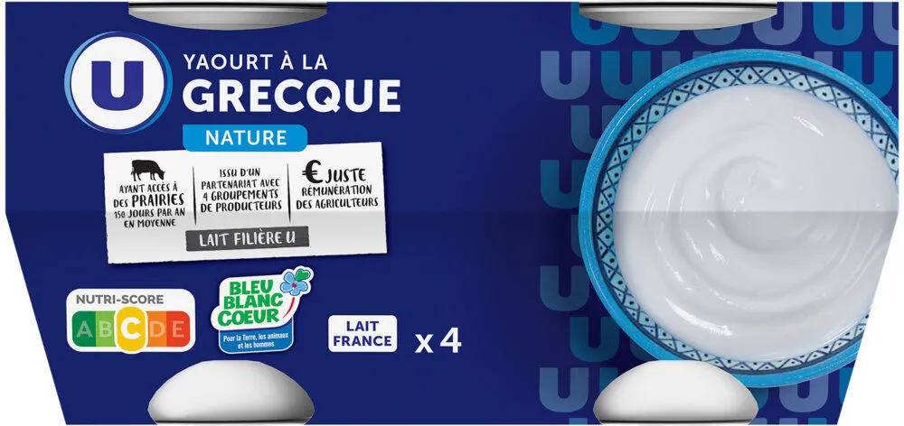 Yaourt nature à la grecque 4x150g
