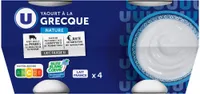 Yaourt nature à la grecque 4x150g
