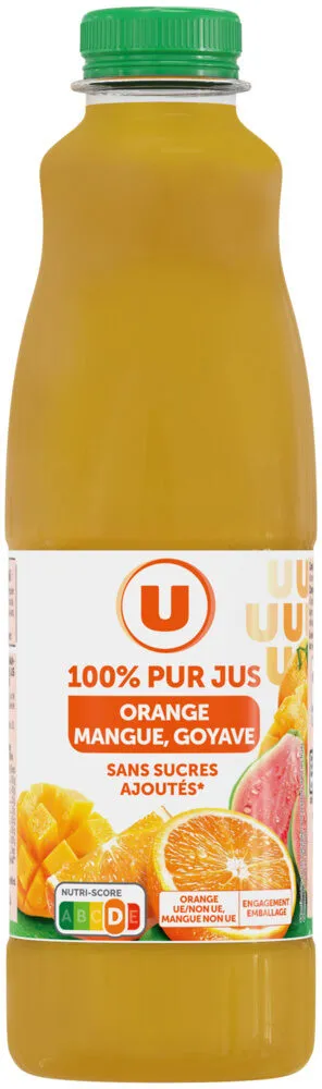 Pur jus orange et fruits mangue goyave bouteille de 1l