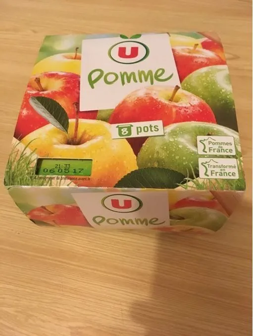 Dessert fruitier aux pommes allégé en sucre 8x100g