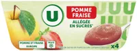 Dessert fruitier pomme/fraise allégé en sucre 4x100g