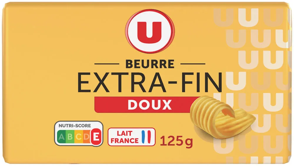 Beurre doux plaquette de 125g